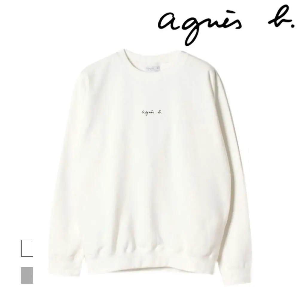 agnes b. アニエスベー 長袖 Tシャツ シンプル無地 カジュアル レディース 長袖 Tシャツ 綿