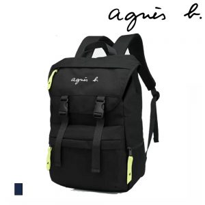 agnes b. アニエスベー バックパック リュック メンズ ブラック 大容量 メンズ レディース